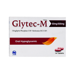 Glytec-M Tablets 50mg/500mg (1 Box = 2 Strips) (1 Strip = 7 Tablets)