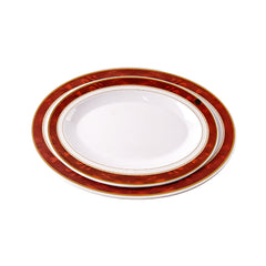 DISH OVAL RED LARGE BASIC Default Title - MamasJan Crockery