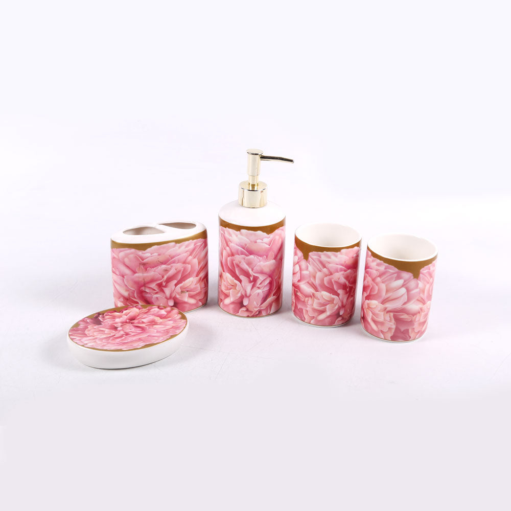 Bath Room Set 5Pc Royal Bistro K061-5-674R Basic Default Title - MamasJan Decoration