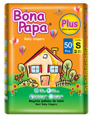 Bona Papa Plus Baby Diapers Small size 2 50Pcs