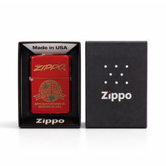 ZIPPO LIGHTER ZIPPO GLOBE DESIGN 741948150 Default Title - MamasJan Tobacco Shop
