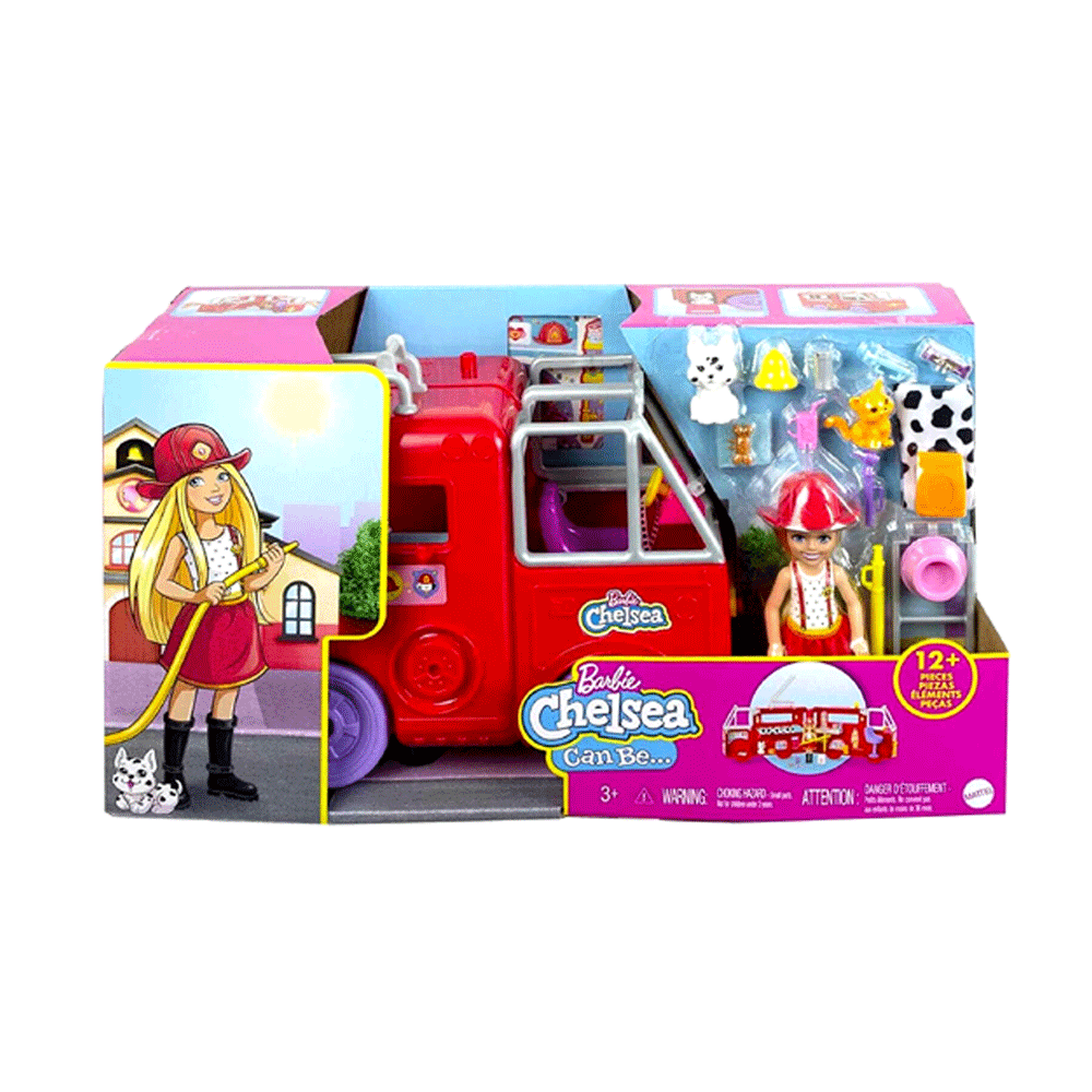 HCK73 BARBIE CHELSA FIRE RESCUE TRUCK H.B Default Title - MamasJan Toys