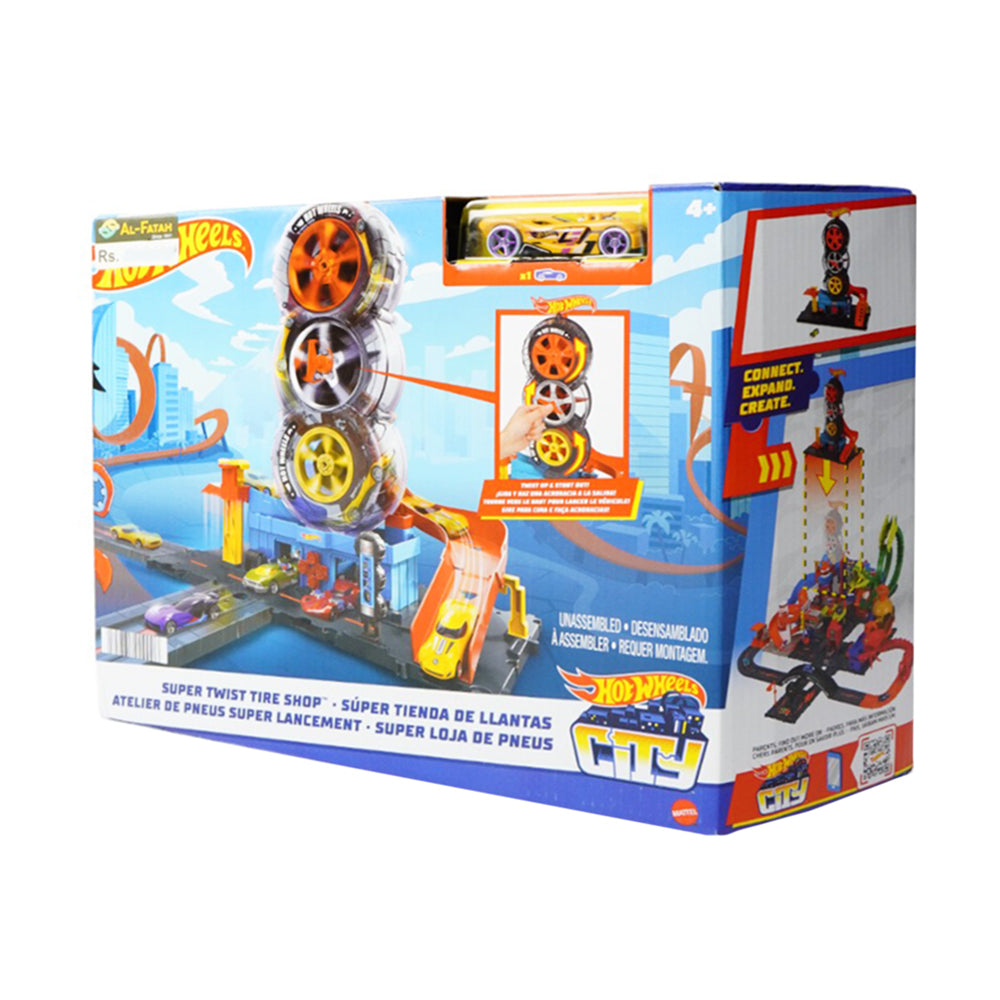 HDP02 HOT WHEEL CITY SUPER TWIST TIRE SHOP TRACK H.B Default Title - MamasJan Toys