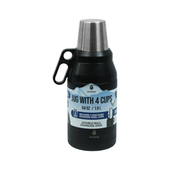 VACCUM FLASK DOUBLE WALL 4 STACKABLE CUPS 1.9 LTR 1796135 Default Title - MamasJan Crockery