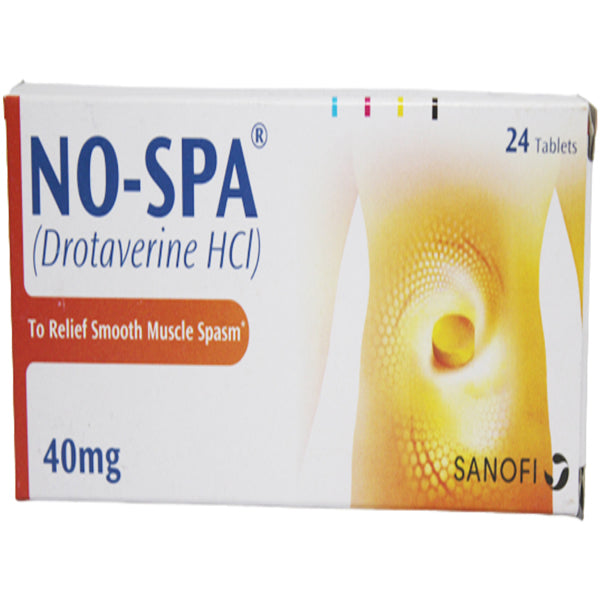 No-Spa Tablets 40mg (1 Box = 1 Strip ) (1 Strip = 24 Tablets)