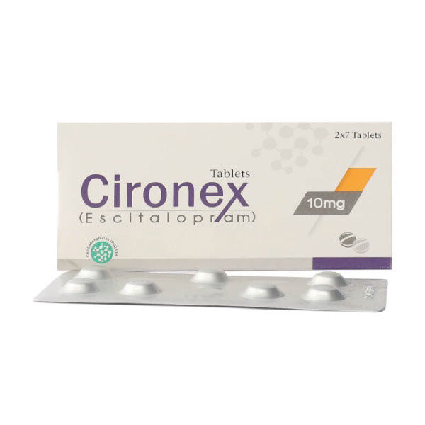 Cironex Tablets 10mg (1 Strip = 7 Tablets)