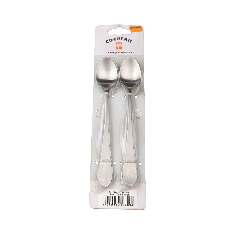 ICE CREAM SPOON COCKTAIL RUBY 6 PC SET Default Title - MamasJan Crockery