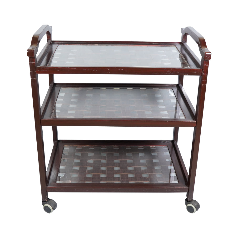 Tea Trolley Net 3 Shelf D-Brown Default Title - MamasJan Household