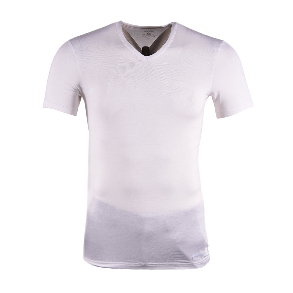 CK MEN V-NECK S/S U5563 WHT L XL - MamasJan mens wear