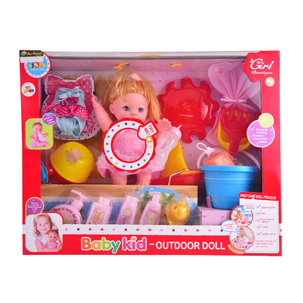 181407 BABY KID DOLL WITH ACCESSORIES Default Title - MamasJan Toys