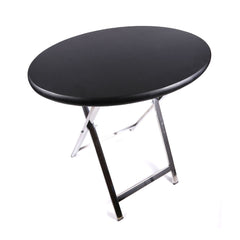 Folding Table S.S Oval Black Default Title - MamasJan Household