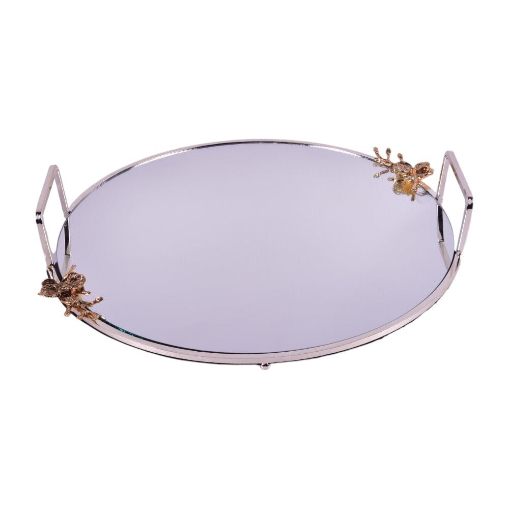 ORCHID GLASS TRAY WB-334 Default Title - MamasJan Crockery