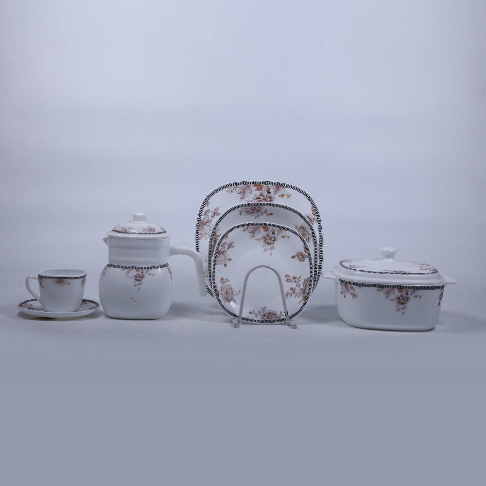 DINNER SET SQUARE MARBLE 72PC 2657 Default Title - MamasJan Crockery