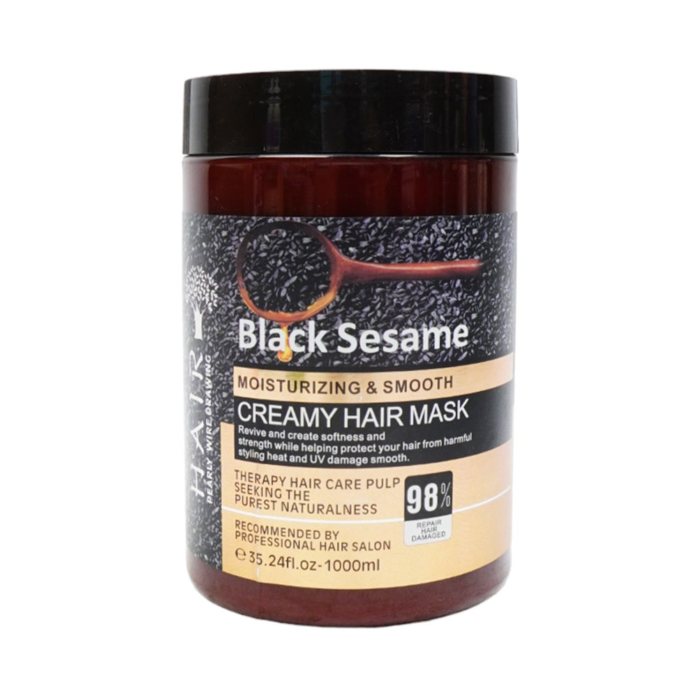 BLACK SESAME HAIR MASK MOISTURIZING & SMOOTH 1000 ML Default Title - MamasJan haircare