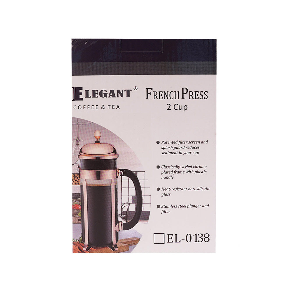 COFFEE PLUNGER ELEGANT 350 ML EL0137 Default Title - MamasJan Crockery