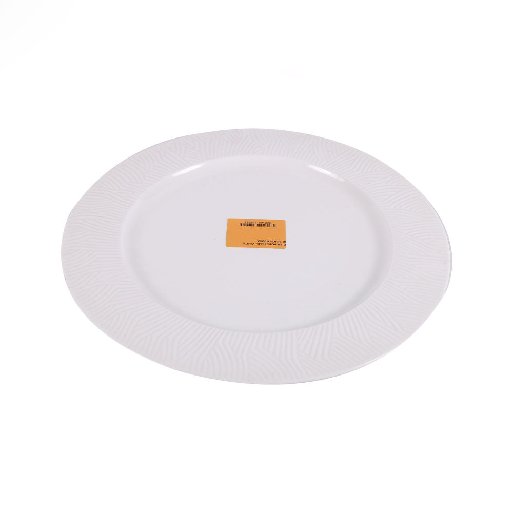 DISH PORCELAIN WHITE IR 9INCH G003A Default Title - MamasJan Crockery