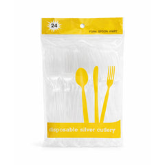 DISPOSABLE FORK IR WHITE 24PC Default Title - MamasJan Crockery