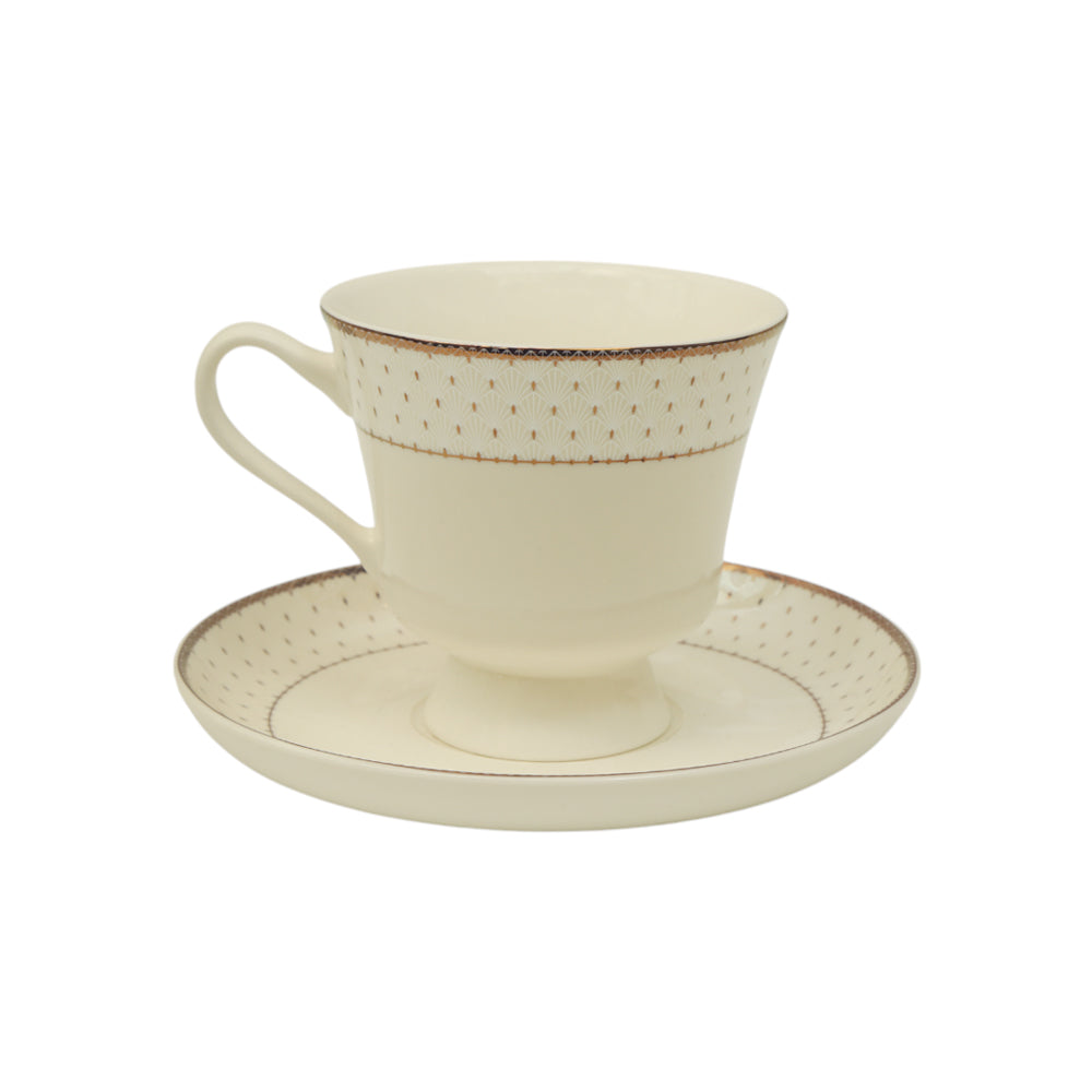 CUP & SAUCER BONE CHINA JH009 TMC (Pack of 6) Default Title - MamasJan Crockery