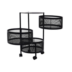 KITCHEN TROLLEY 3TIRE IR ROUND 7000009-3 Default Title - MamasJan Crockery