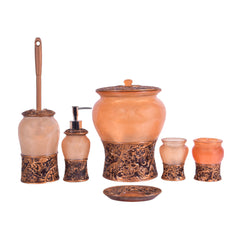 BATHROOM SET 6PC IR SMS-370 Default Title - MamasJan Decoration