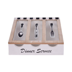 CUTLERY TRAY WOODEN K411 Default Title - MamasJan Crockery