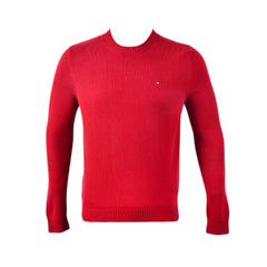 TH MEN L/S R-NECK SWEATER 78J6873-610 RED L (IR) L - MamasJan mens wear