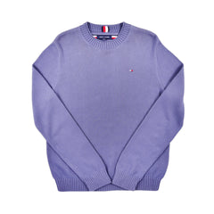 TH MEN L/S R-NECK SWEATER 78J6873-420 BLU L (IR) S - MamasJan mens wear