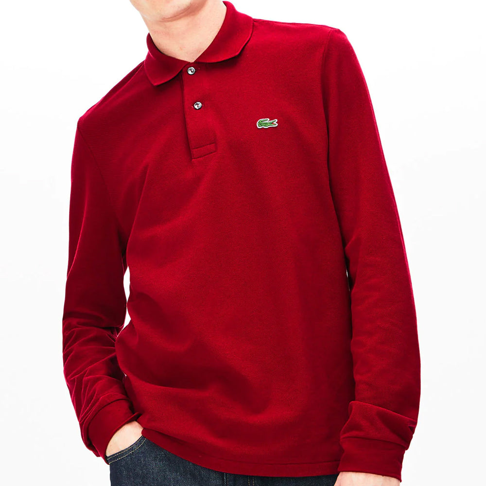 LAC MEN L/S POLO SHIRT L1312-476 MHR L (IR) XL - MamasJan mens wear