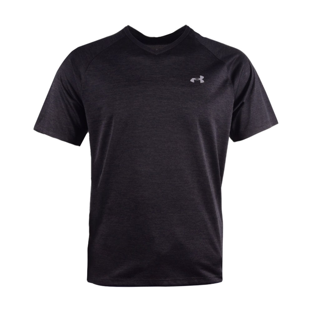 UA MEN S/S V-NECK SHIRT 1328190 BLK M (IR) XL - MamasJan mens wear