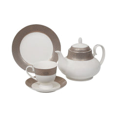TEA SET 24PC BONE CHINA HH004 AW Default Title - MamasJan Crockery