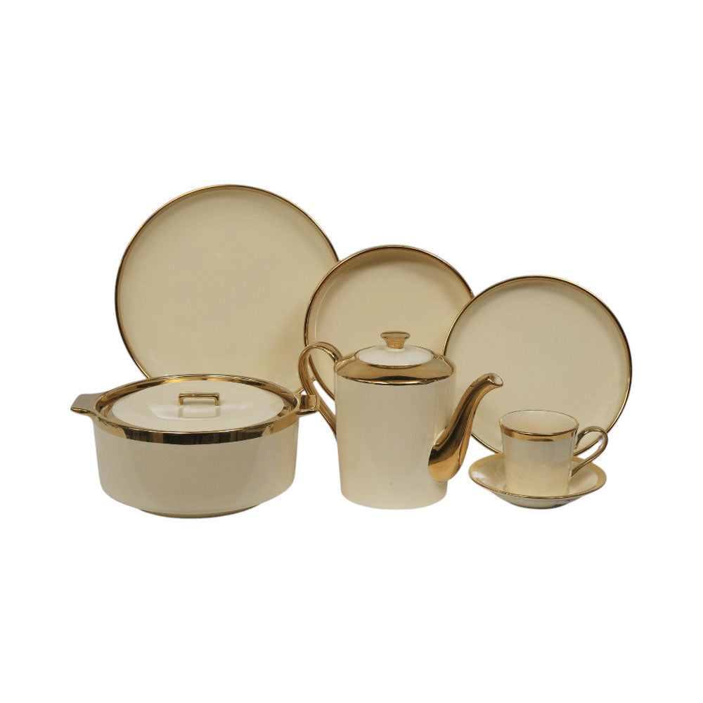 DINNER SET BONE CHINA 63PC HJD16ET OFF WHITE Default Title - MamasJan Crockery