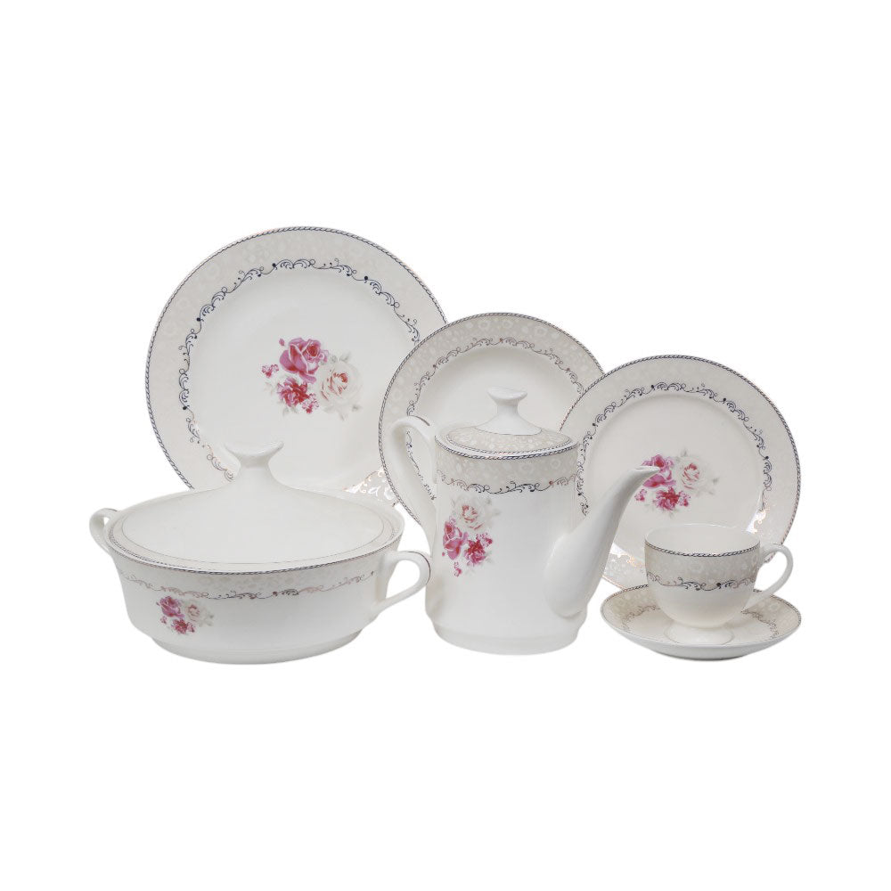DINNER SET BONE CHINA 87 PC JN012 Default Title - MamasJan Crockery