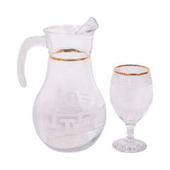 WATER SET 7PC PSB HAND CUT GOLD BISTRO 96933-B022 Default Title - MamasJan Crockery