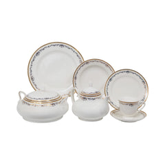 DINNER SET BONE CHINA 61PC HH004 Default Title - MamasJan Crockery
