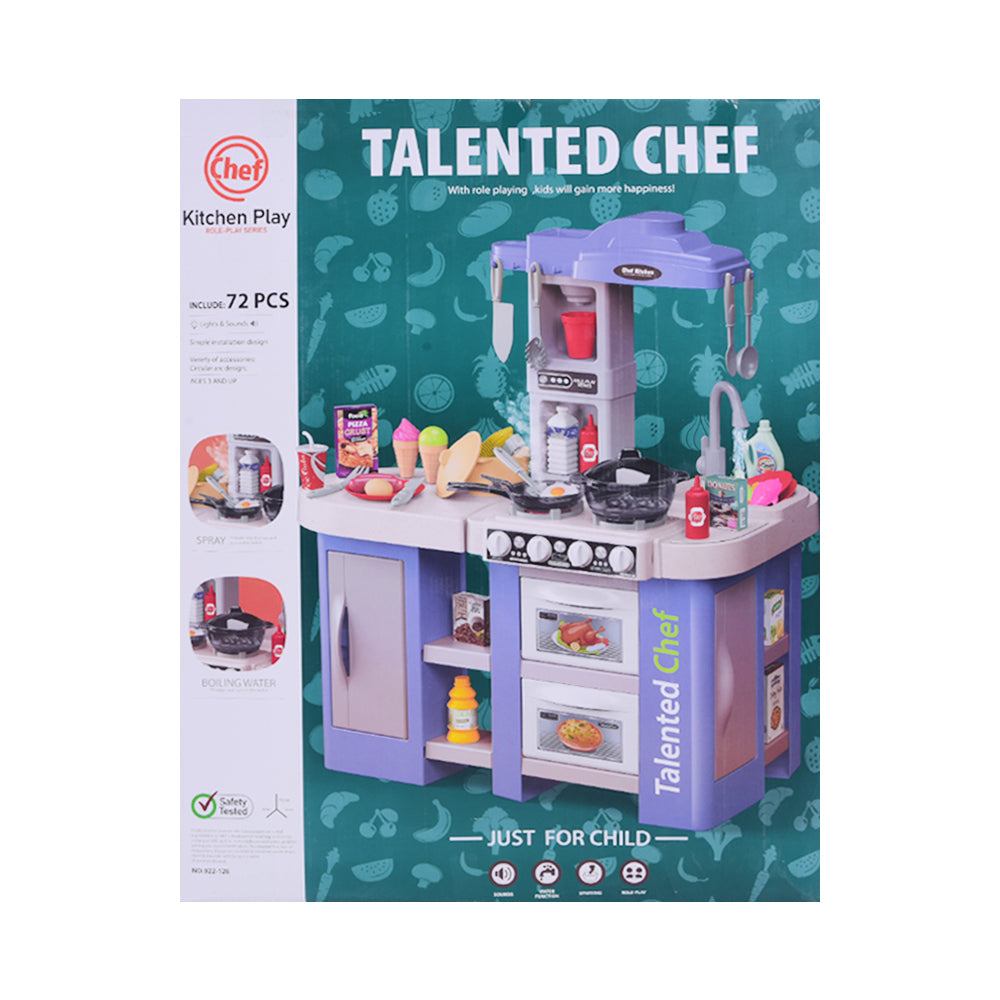 922-126 TALENTED CHEF KITCHEN SET 72PCS A.I Default Title - MamasJan Toys