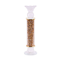 CANDLE STAND CRYSTAL IR 1344-41 Default Title - MamasJan Decoration