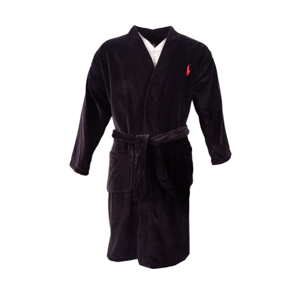RL MEN L/S BATH ROBE RL91 BLK XL (IR) XL - MamasJan mens wear