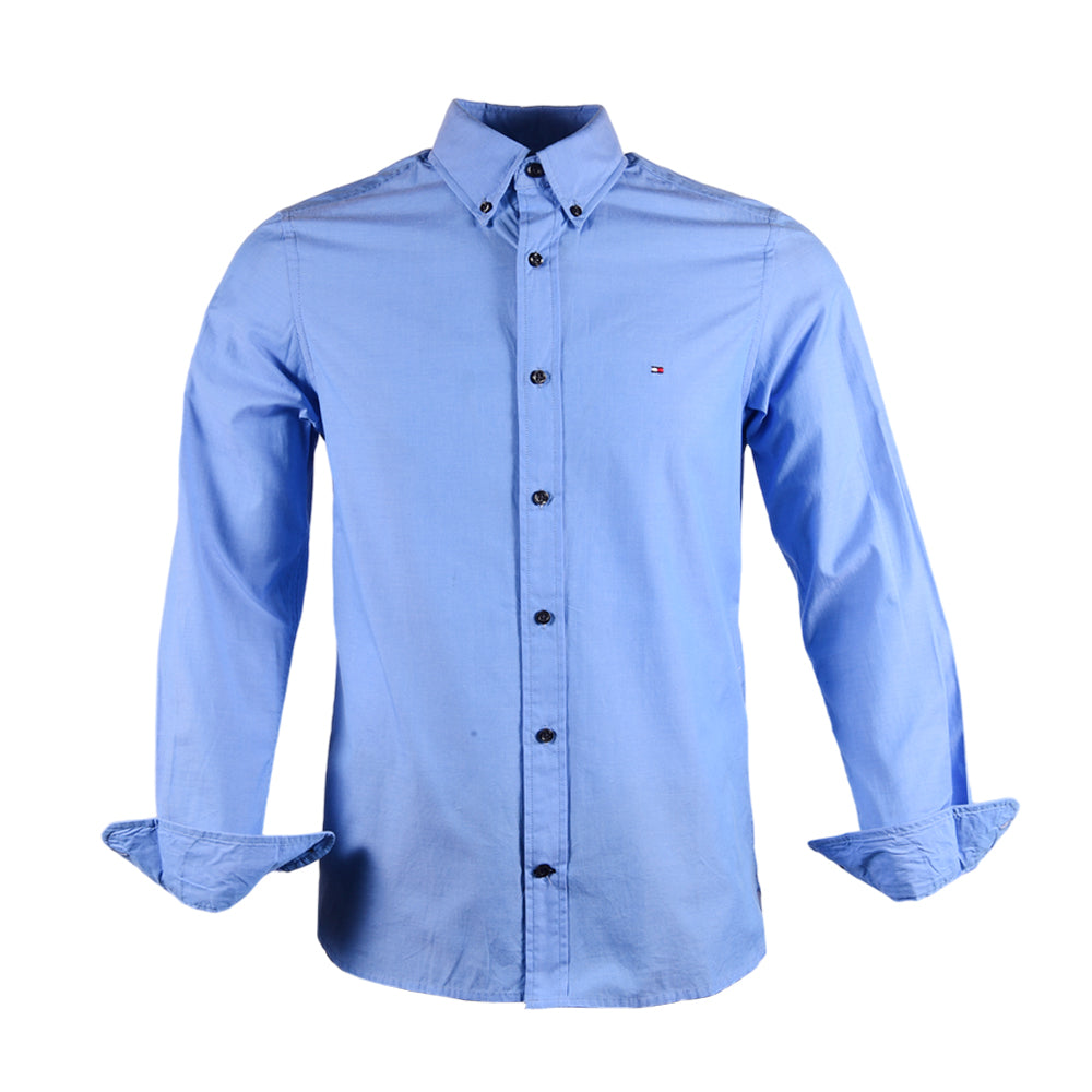 TH MEN L/S D.SHIRT 78J7380-400 BLU L (IR) M - MamasJan mens wear