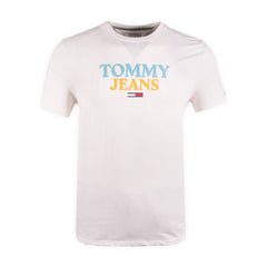 TH MEN S/S R/NECK T SHIRT 78J8173-101 OFF/WHT L (IR) L - MamasJan mens wear