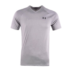 UA MEN S/S V NECK T.SHIRT 1328190-035 GRY XL (IR) XL - MamasJan mens wear