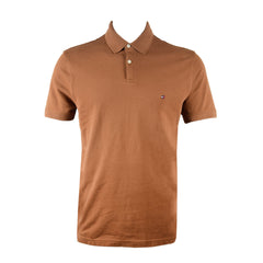 TH MEN S/S POLO SHIRT 78J6335-212 BRN M (IR.S) S - MamasJan mens wear