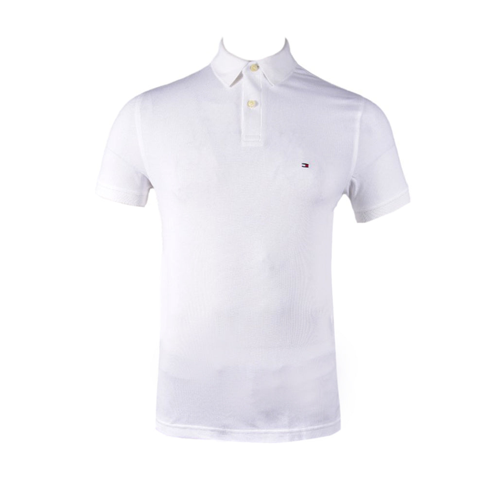 TH MEN S/S POLO SHIRT 78J6335-7063-100 WHT M (IR.S) M - MamasJan mens wear