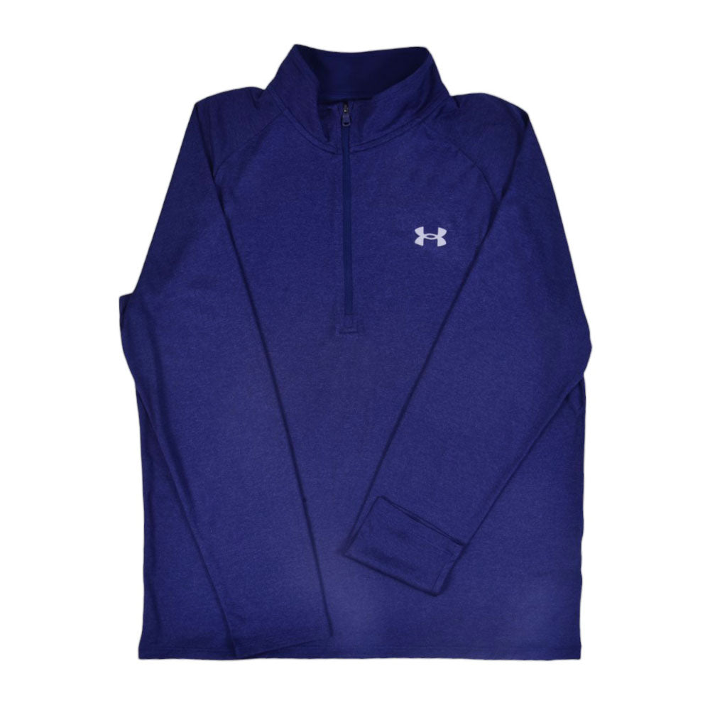UA MEN L/S H/ZIPPER 1328495-409 NVY S (IR.W) S - MamasJan mens wear