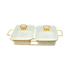 DONGA RECTANGULAR MORE & MORE 2IN1 CX2510D WHITE Default Title - MamasJan Crockery