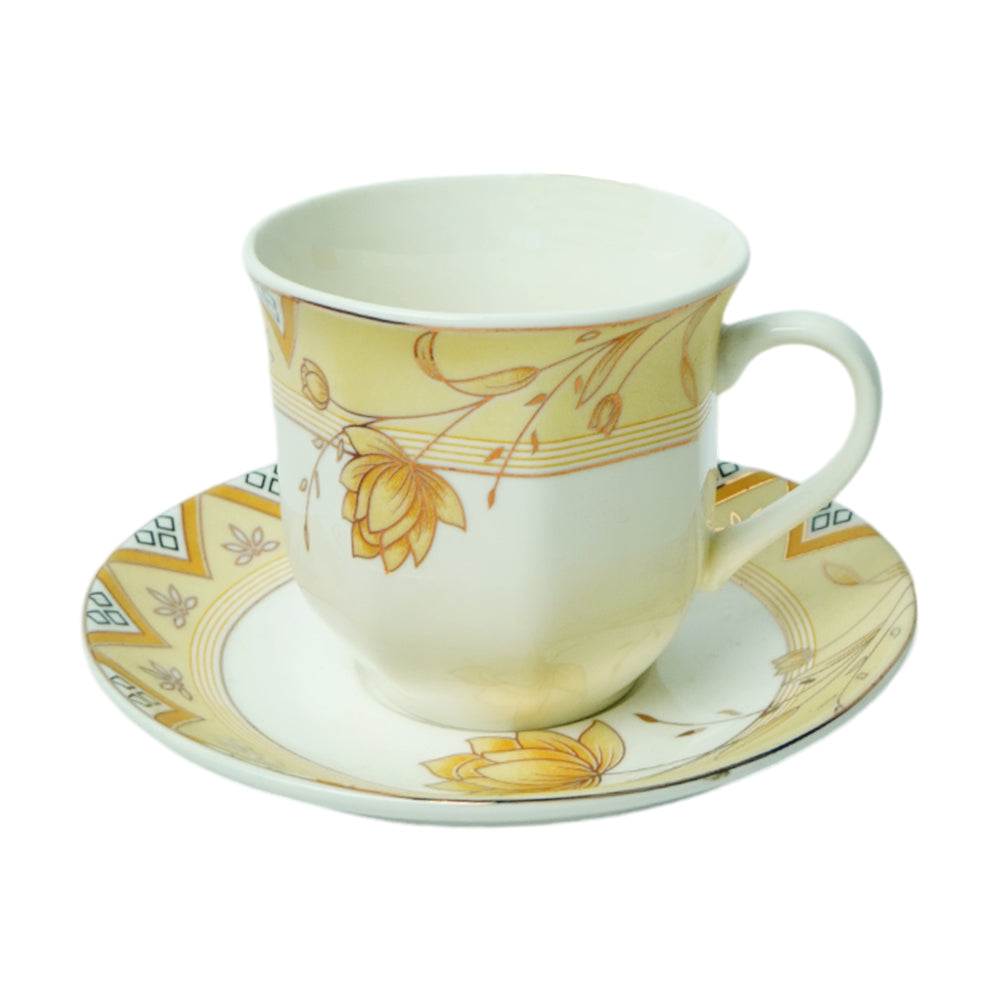 CUP & SAUCER BONE CHINA NBJ G07ATK (Pack of 6) Default Title - MamasJan Crockery