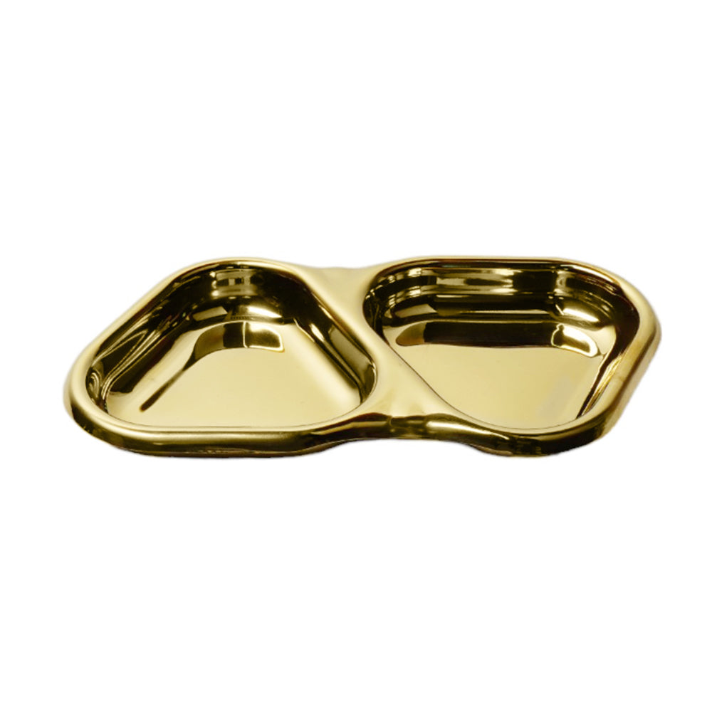 DISH SAUCE STEEL IR GOLD 7002-2 Default Title - MamasJan Crockery