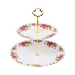 DISH CAKE MORE & MORE 2TIRE K8416 Default Title - MamasJan Crockery