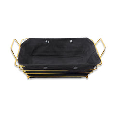 BREAD BASKET SQUARE GOLDEN IR S006X Default Title - MamasJan Crockery
