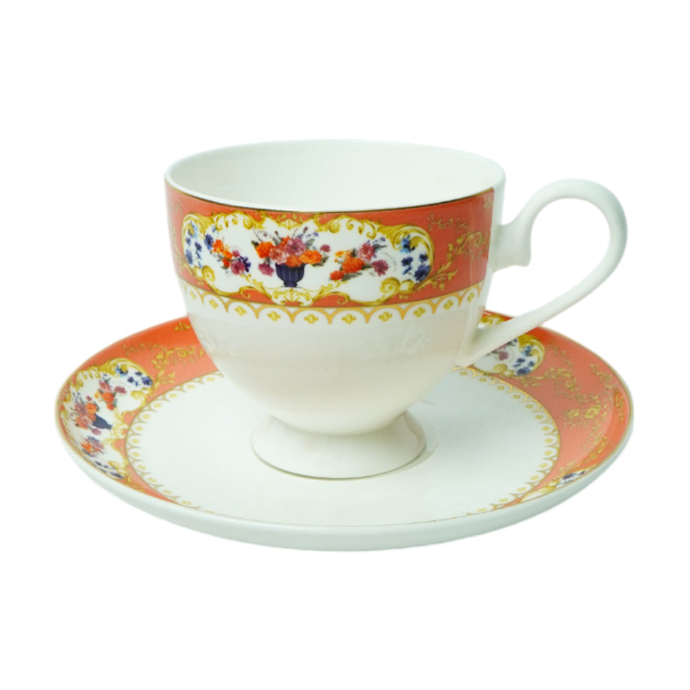 CUP & SAUCER BONE CHINA JOHN ADAMS C5 FT (Pack of 6) Default Title - MamasJan Crockery