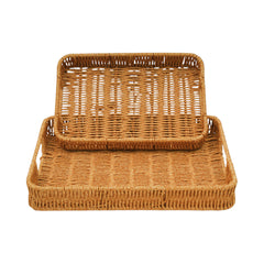 TRAY SET 3PC CANE RECTANGLE IR 1365-7 Default Title - MamasJan Crockery